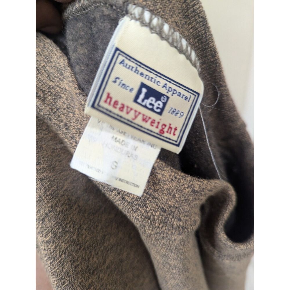 Vintage 90s Lee Sport Crewneck Sweatshirt Men's Small Heather Brown Blank - Picture 11 of 14